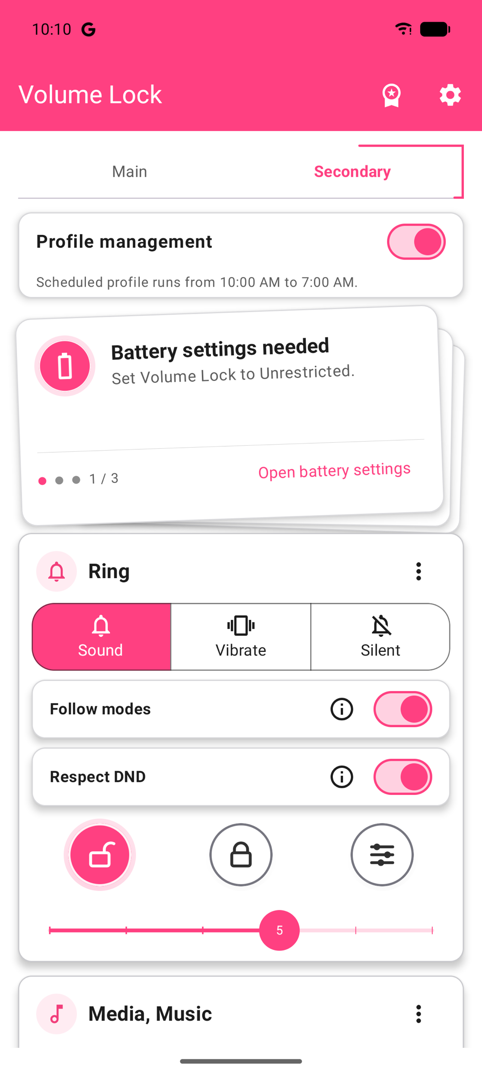 Independent Android volume-channel controls in Volume Lock